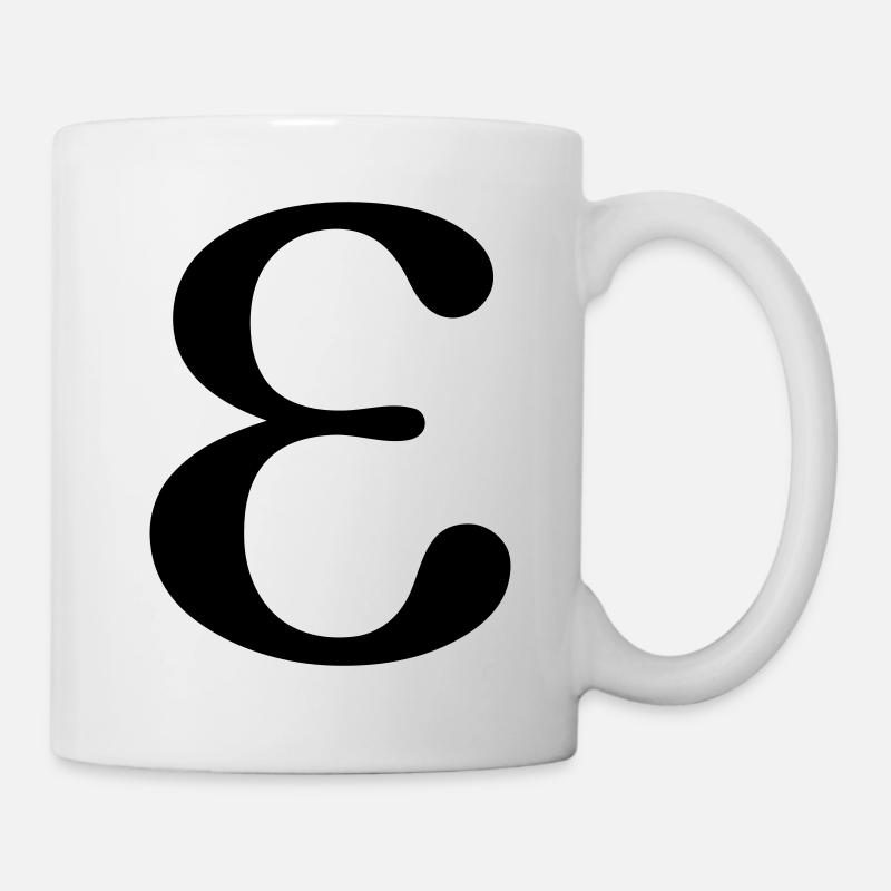 Epsilon griechischer Buchstabe - Tasse - Weiß