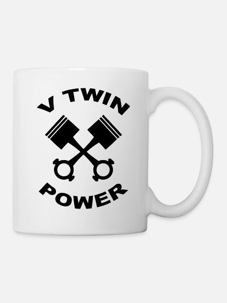 V Twin Power - Tasse - Weiß