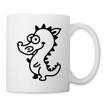 Drachen - Line - Tasse - Weiß - Rechts