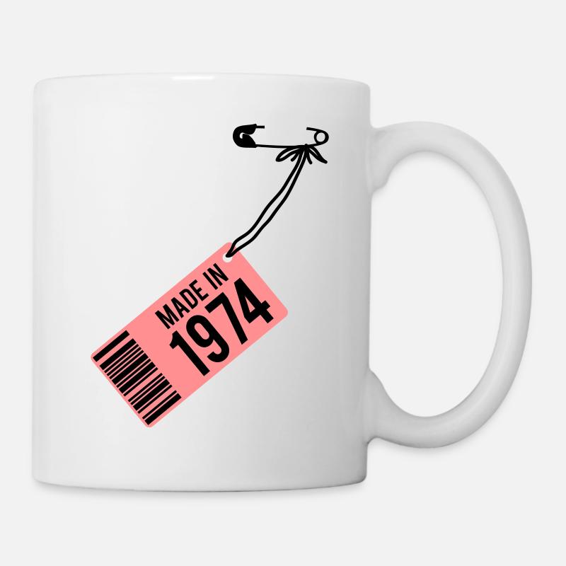 Anniversaire T-shirt 1974 - Mug blanc - blanc