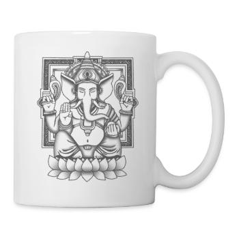 Ganesha Black Distressed - Mug - white - Right