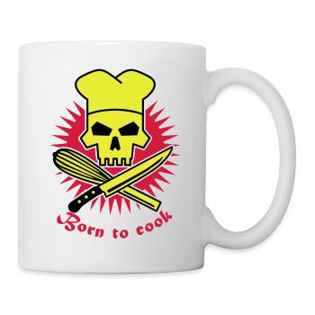 born_to_cook_3c - Mug blanc - blanc - Droite