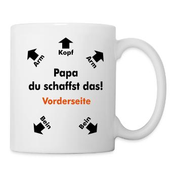 Papa, du schaffst das! - Tasse - Weiß - Rechts