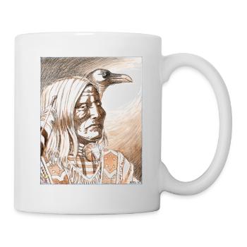 Indien Crow - Mug blanc - blanc - Droite