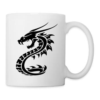 Drache Dragon 2 - Tasse - Weiß - Rechts