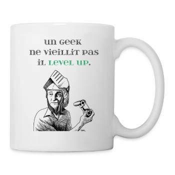 level-up - Mug blanc - blanc - Droite