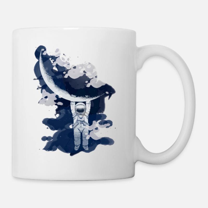 geek astro lune - Mug blanc - blanc