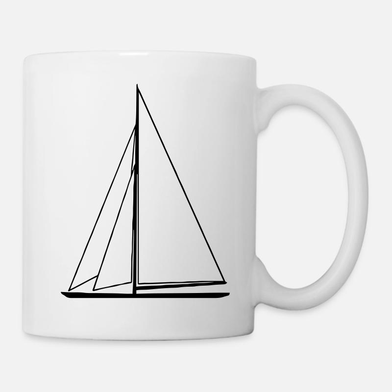 sail boat - Mug - white