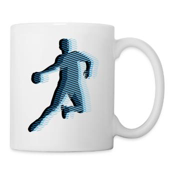 HANDBALL Streifenraster 3C - Tasse - Weiß - Rechts