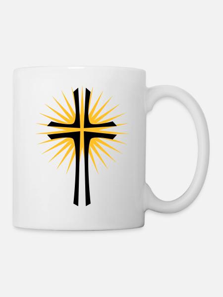 Kreuz - Tasse - Weiß