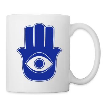 Hand von Fatima - Tasse - Weiß - Rechts