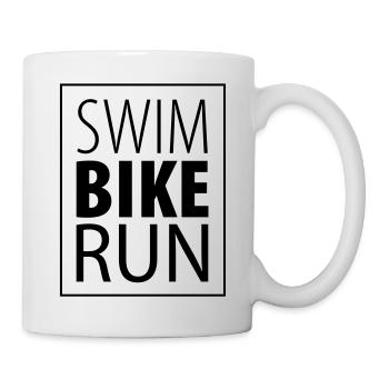 swim – bike – run – Triathlon (dh) - Tasse - Weiß - Rechts
