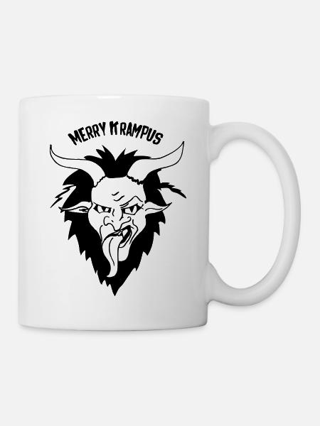 Merry Krampus 1farbig - Tasse - Weiß