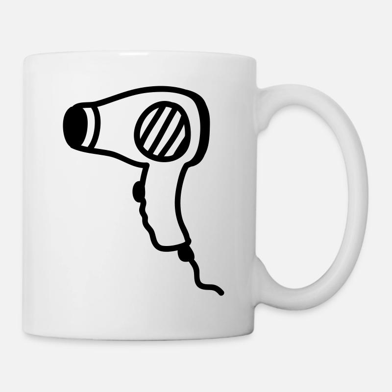 Föhn - Haartrockner - Line - Tasse - Weiß
