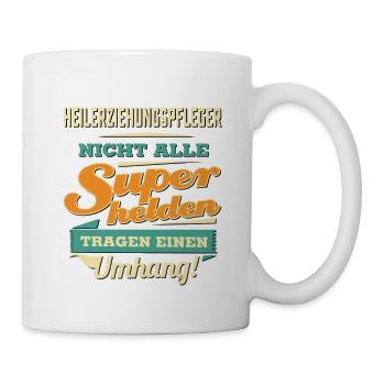 Superhelden Umhang - Heilerziehungspfleger - - Tasse - Weiß - Rechts