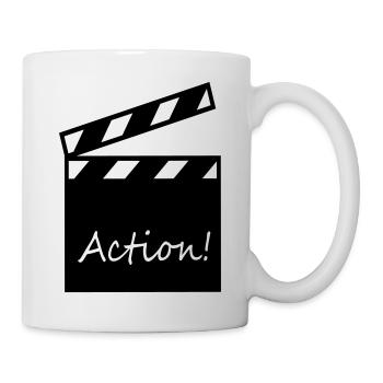 Tasche Filmklappe "Action!" - Tasse - Weiß - Rechts