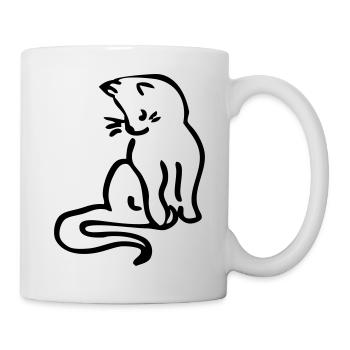 Kätzchen - Tasse - Weiß - Rechts