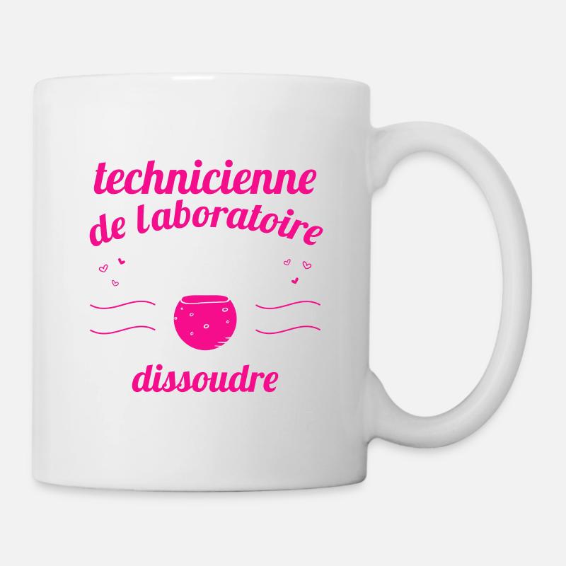 TECHNIIENNE de laboratoire Connerie - Mug blanc - blanc