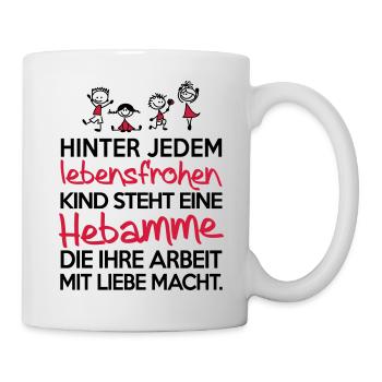 Hebamme mit Liebe - Tasse - Weiß - Rechts