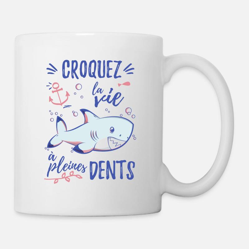 Croquez la vie à pleines dents - Mug blanc - blanc