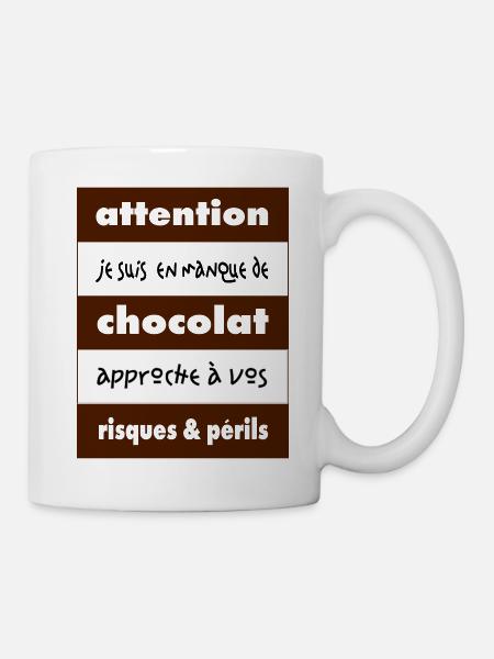 Débardeur bio pour femmes Attention en manque de - Mug blanc - blanc