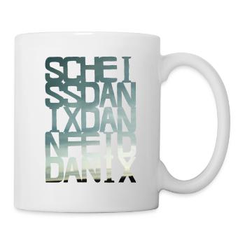 scheiss da nix - blue - Tasse - Weiß - Rechts