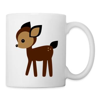 Rehkitz - Tasse - Weiß - Rechts