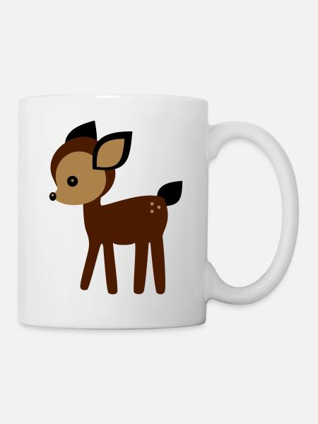 Rehkitz - Tasse - Weiß