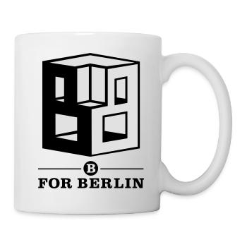 B for Berlin - Würfel Buchstabe B - Tasse - Weiß - Rechts