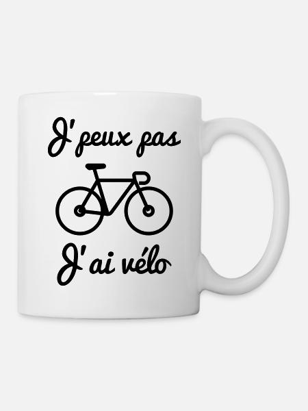 j'peux pas j'ai vélo - Cyclisme - Mug blanc - blanc