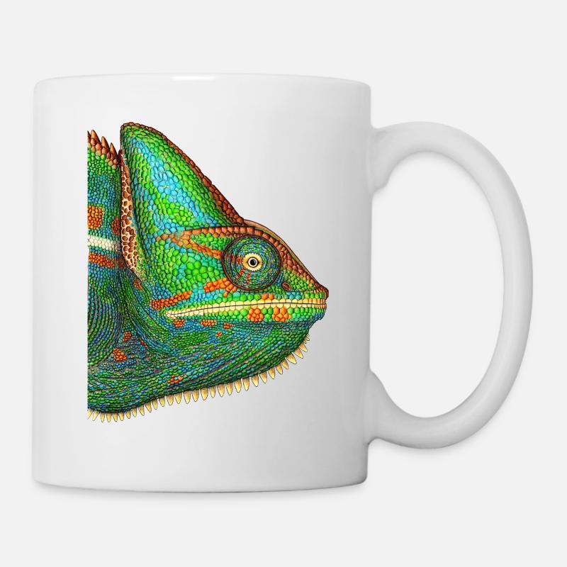 caméléon - Mug blanc - blanc