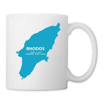 Rhodos is life - Tasse - Weiß - Rechts
