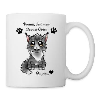 Maine Coon - Black Silver - Mug blanc - blanc - Droite