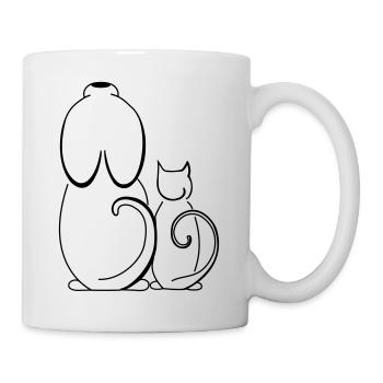 Cat and Dog - Mug - white - Right