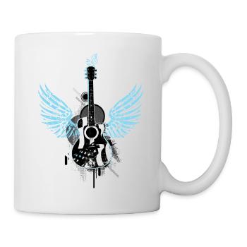Gitarre guitar Flügel wings Graffiti Musik music - Tasse - Weiß - Rechts