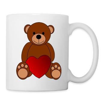Valentine Ours / Couple Girlfriend - Mug blanc - blanc - Droite