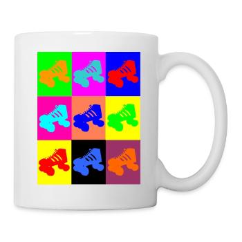 Roller coloré - Mug blanc - blanc - Droite
