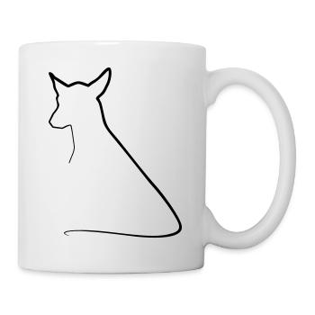 dog outline - Mug - white - Right