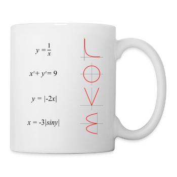 Tout ce que vous avez besoin est amour maths - Mug blanc - blanc - Droite