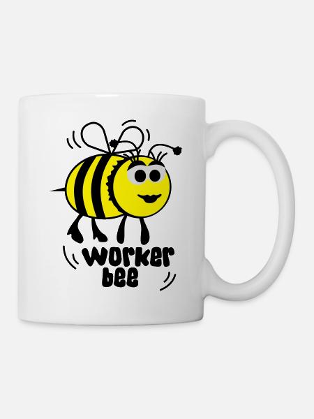 "Worker Bee" Corvée - abeilles - Bumblebee - Mug blanc - blanc