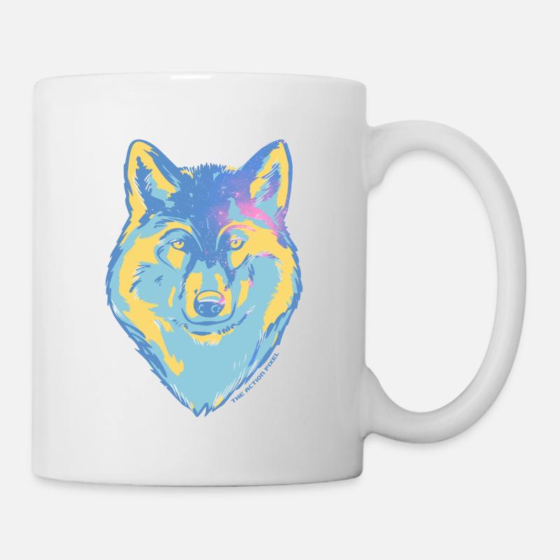 Stern-Wolf - Tasse - Weiß