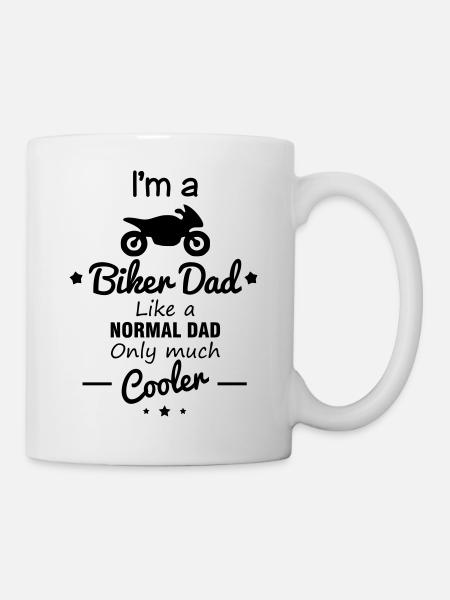 Biker dad - daddy - motorbike - gift - Mug - white