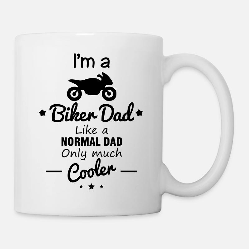 Biker dad - daddy - motorbike - gift - Mug - white