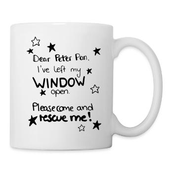 peter pan, Spruch - Tasse - Weiß - Rechts
