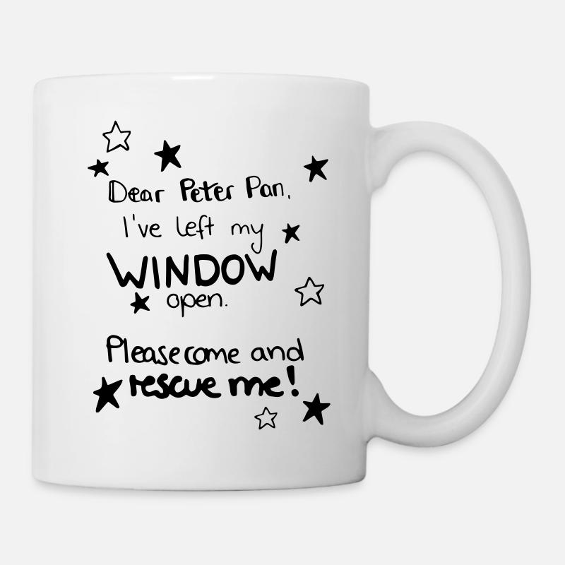 peter pan, Spruch - Tasse - Weiß