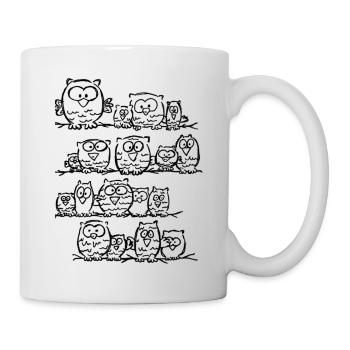 Eulen - Tasse - Weiß - Rechts