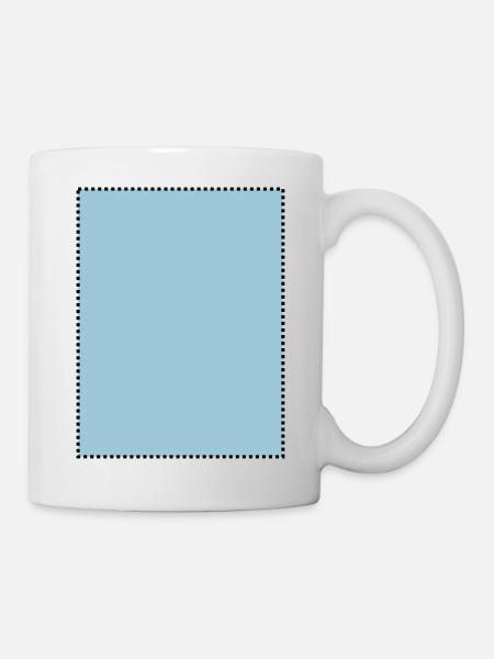 Rechteck gepunktet gefüll - Mug - white