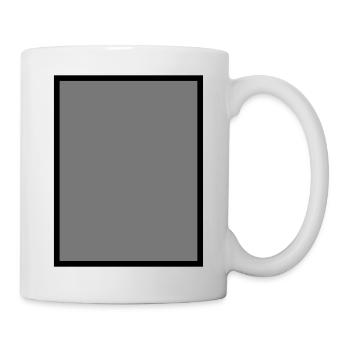 Rechteck grau gefüllt - Tasse - Weiß - Rechts