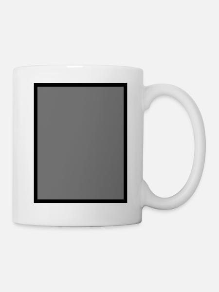 Rechteck grau gefüllt - Mug - white