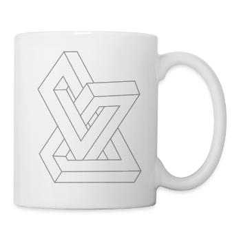 Illusion d'optique - figure impossible - Mug blanc - blanc - Droite